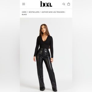 Because of Alice Leather Trousers